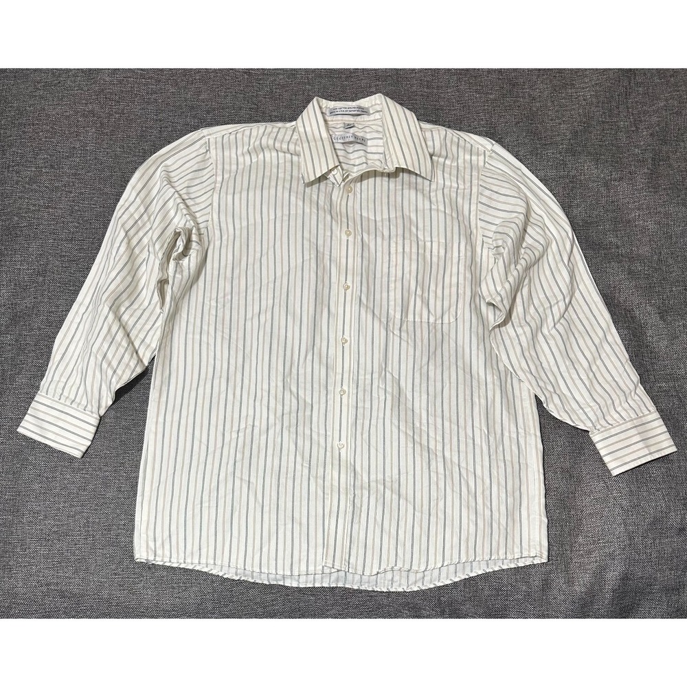 Geoffrey Beene Men's 16 1/2 32/33 Striped Long Sleeve Shirt‎